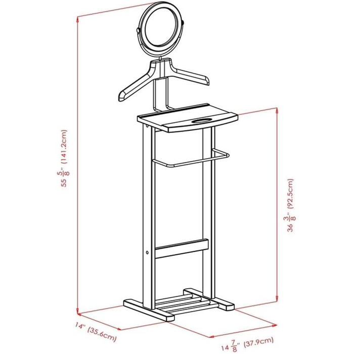 Дерев'яний піднос для чоловічих речей Winsome Herrendiener, Espresso