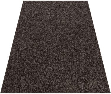 Килим з коротким ворсом Плоский тканий килим з петлями, легкий у догляді для вітальні, спальні та дитячої, світло-сірий (коричневий, 200x290 см)