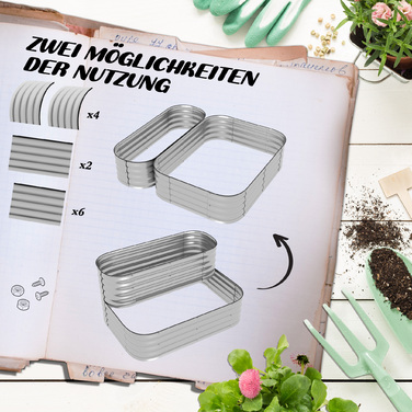 Полиця для рослин Outsunny Flower Shelf Садовий балкон 118x45x30см виготовлений з металу в сріблястому кольорі, міцний і стильний для ваших рослин