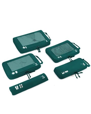 Набір компресійних органайзерів для подорожей ECOHUB, 5 предметів, для валізи та рюкзака, темно-зелений