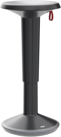 Інструль UPis1 - ергономічний пуф-стілець з ефектом гойдання, регульована висота, антиковзаюча підставка та захист від перекидання - офісний пуф (UP Stehhocker, Чорний)