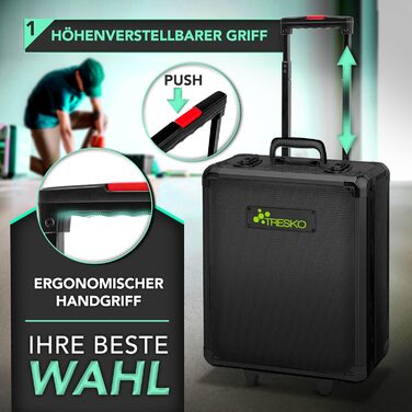 Набір інструментів TRESKO 1400 предметів у кейсі: професійний валіза з інструментами з Cr-V сталі (зелений)