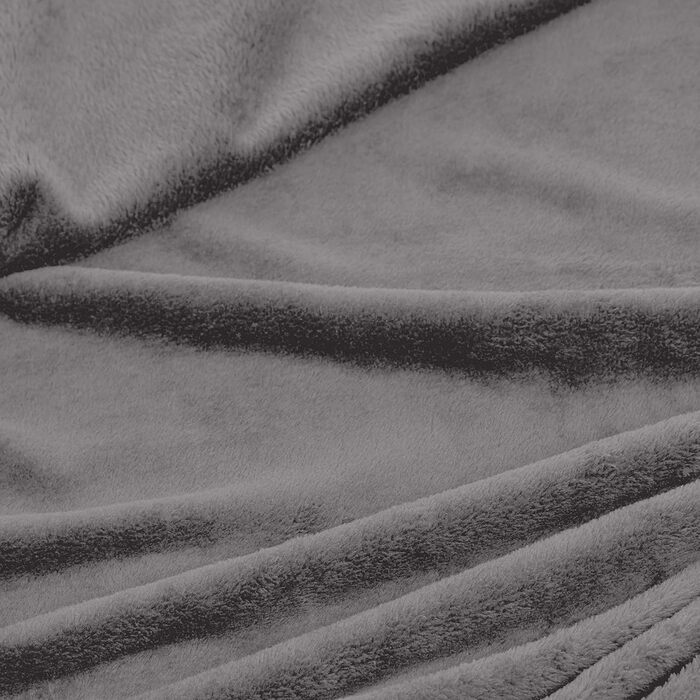 Флісова м'яка ковдра, рельєфний візерунок, (150 x 200 см, сірий)