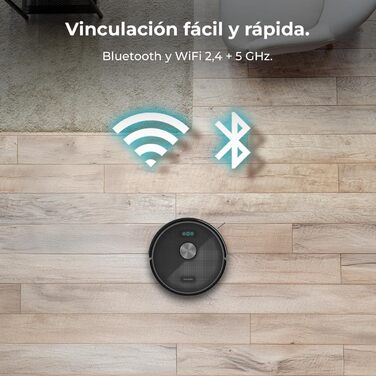 Робот-пилосос та миючий робот Cecotec Conga M70 з лазерною навігацією, потужність 20000 Па, акумулятор 4500 мАг, силіконова щітка для тварин, площа прибирання до 180 м²