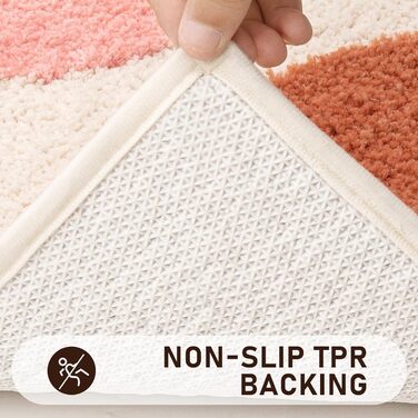 Набір для ванної кімнати Boho від Pauwer, 3 шт: килимок з мікрофібри (антиковзаючий), рушники для душу та унітазу, бежевий, 18'x26' + 18'x48' + U-подібний 20'x24'