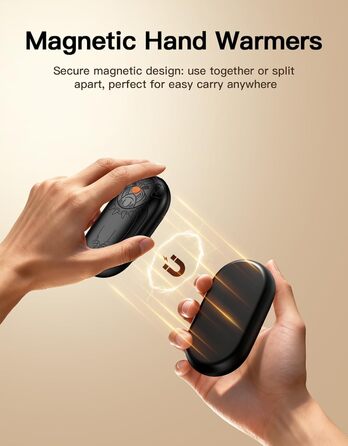 Електричні грілки для рук 2 шт. | Перезаряджаються, 3 режими нагріву, 6000mAh | Для жінок та чоловіків, кемпінг, полювання, гольф