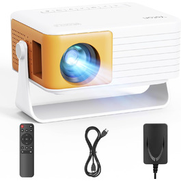 Міні проектор YOTON Y3 1080P: портативний для кінотеатру вдома, з авто-корекцією та HDMI/USB/Phone/PS5, жовтий