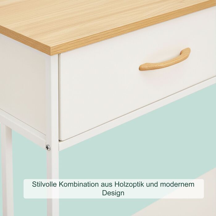 Консольний столик Relaxdays з двома висувними ящиками