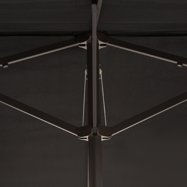 Outsunny Parasol Garden Parasol Market Parasol Double Parasol Patio Parasol з ручною рукояткою Чорний овал 460 x 270 x 240 см