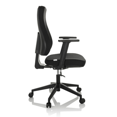 Офісне крісло MATHES, обтягнуте тканиною, чорного кольору. hjh OFFICE