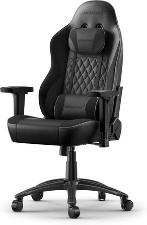 Крісло AKRacing California Gaming Chair, шкірозамінник, 5 років гарантії (Ojai, чорний)