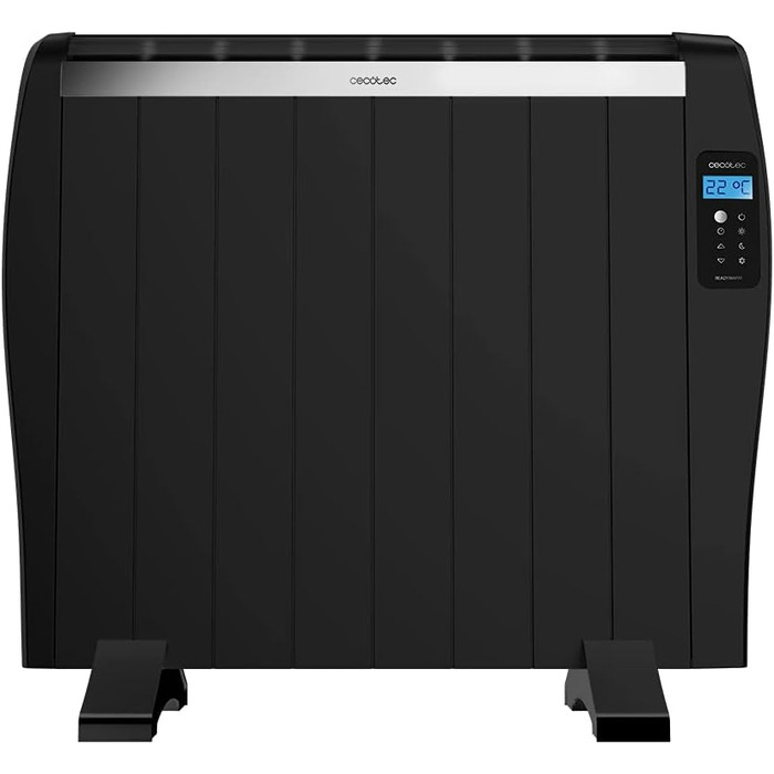 Електричний конвектор Cecotec ReadyWarm 2500 Thermal: 1800 Вт, алюміній, LCD, 3 режими, таймер, Slim, захист Overprotect, білий (8 елементів, чорний)