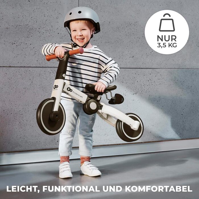 Триколісний велосипед Kinderkraft 4TRIKE 3 в 1: самокат-каталка-велосипед, жовтий, для дітей від 12 місяців до 5 років