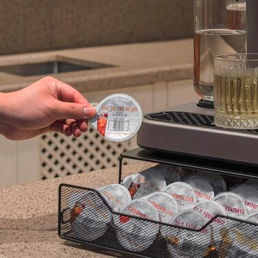 Тримач капсул для кавоварки Bartesian, 36 капсул, чорний, сучасний дизайн, ящик для зберігання