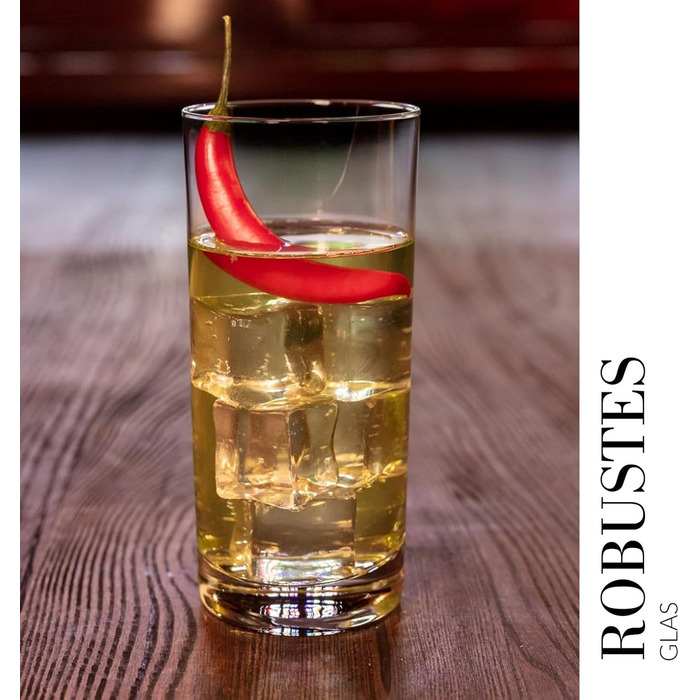 Склянки для напоїв Krosno Longdrink 350 мл, набір 6 шт. Blended – для води, коктейлів, ресторанів, посудомийна машина