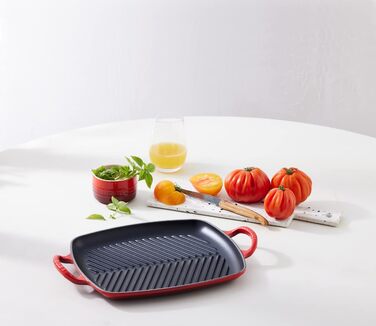 Гриль-пательня Le Creuset Signature прямокутна, чавун, 30 см, Kirschrot (вишневий)