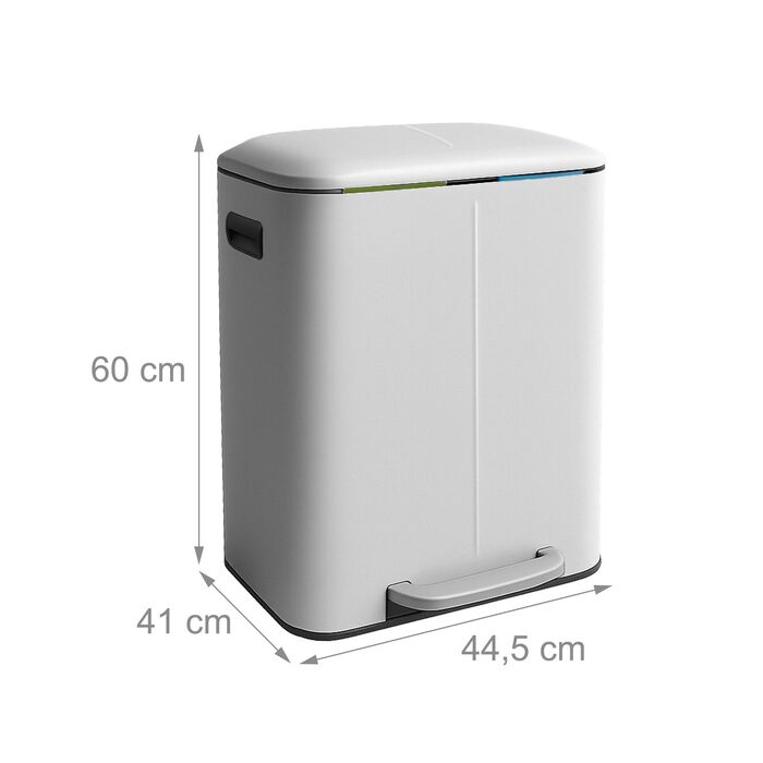 Відро для сміття Relaxdays з двома відділеннями