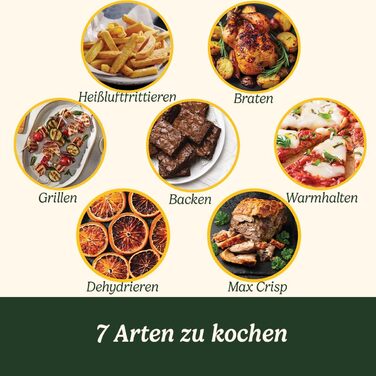 Фритюрниця Cuisinart XXL 10.4L з двома зонами, без PFAS та хімікатів. Брати, смажити, запікати, дегідратувати та підтримувати тепло. 2 камери (2 x 5.2L), 8+ порцій. Деталі придатні для миття в посудомийній машині. Чорний колір.