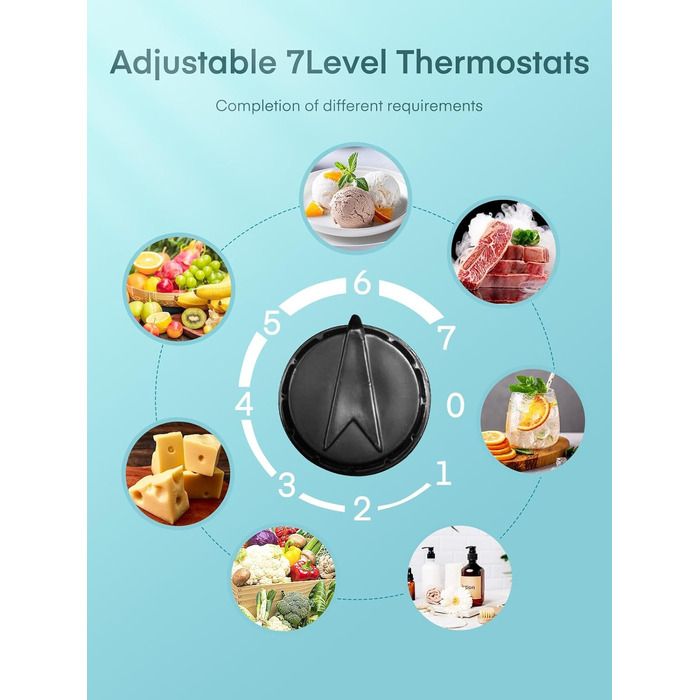 Міні-холодильник FOHERE 46L з відділенням для льоду | Компактний холодильник | Регулювання температури, енергозбереження, тиха робота | Холодильник для напоїв ідеально підходить для офісу, кемпінгу та геймінгу | Змінний бік відкривання дверцят | Чорний