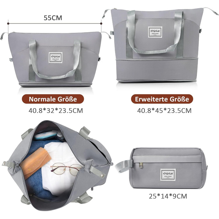 Набір валіз Merax 5 шт. з ABS-пластику, сірий, з колесами та TSA-замком