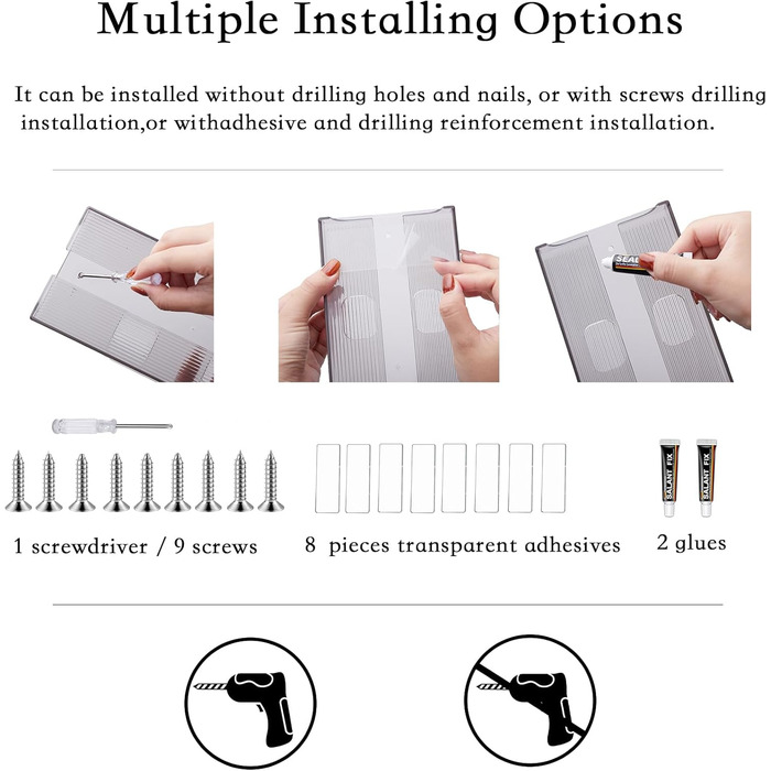 Набір тримачів для келихів Vaisoeny (4 шт.), сірий колір. Підійде для кухні та бару.