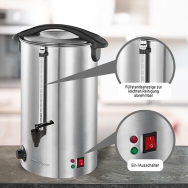 Автомат гарячих напоїв ProfiCook® PC-HGA 1196, 7л, з нержавіючої сталі | Для глінтвейну, чаю та кави | Обігрів та підтримання тепла