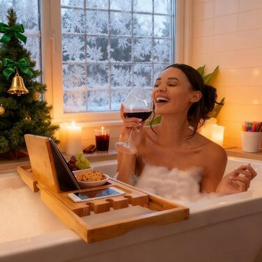 Підставка для ванни Utoplike з бамбука - органайзер для ванни з регульованою шириною (63-95 см)