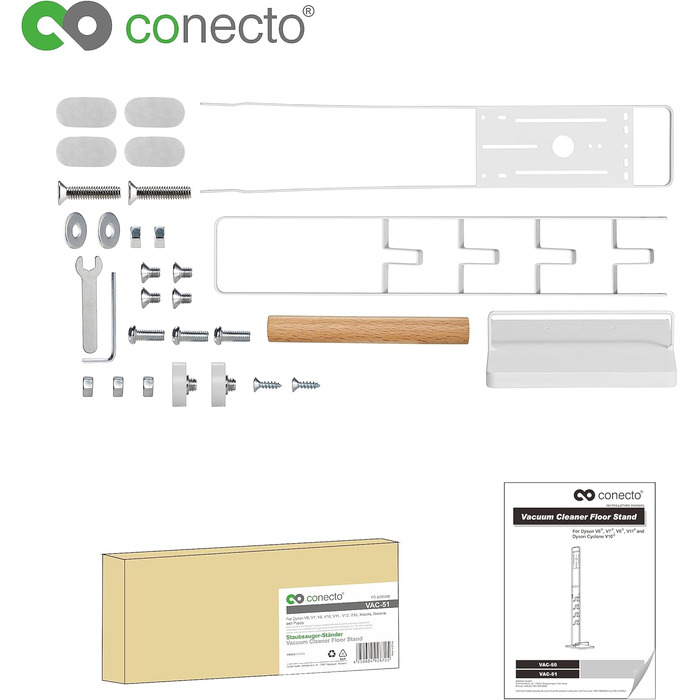 Підставка для пилососа conecto SA-VAC-50, біла