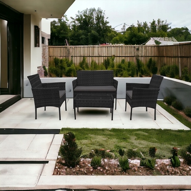 Комплект садових меблів із техноротанга MTG Trade Group, чорний, 4 предмети