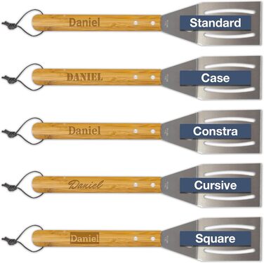 Набір для гриля BBQ з іменем - персональна гравіювання - 3 частини - з валізою для зберігання