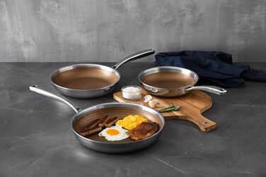 Набір сковорідок MasterPRO GIRO (20+28 см) з антипригарним покриттям ILAG, 3-шаровий, індукційний, для духовки, без PFAS/PFOA/PTFE, з нержавіючою сталею