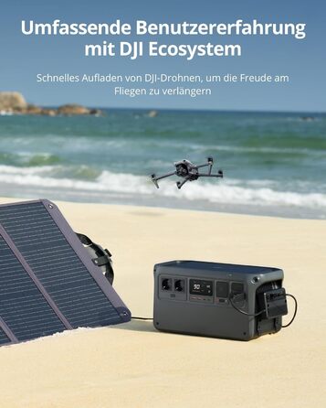 Портативна електростанція DJI Power 1000, 1024Wh, 2600W, LiFePO4 акумулятор, для кемпінгу/дому/RV, швидка зарядка