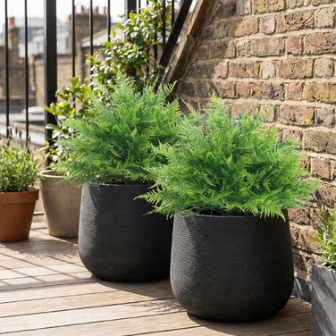 Штучні папороті Бостон, стійкі до УФ-випромінювання, штучні рослини на стеблах, набір з 2 шт., 60 см для саду, тераси