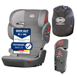 Автокрісло дитяче Heyner® KIDS i-Size, сіре, 3,5-12 років (100-150 см), сумісне з Isofix