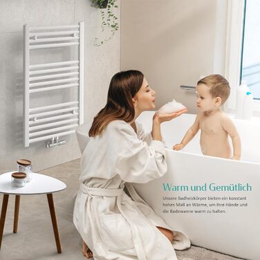 Рушникосушарка EMKE Badheizkörper 1000x400 мм, біла, 356W