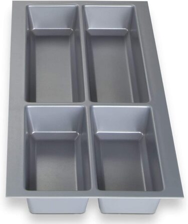 Універсальна вставка для столових приладів сріблясто-сірий ящик для столових приладів для ящика розміром 60 (473,5 x 526 мм) (ширина 226 мм (для корпусу 30))