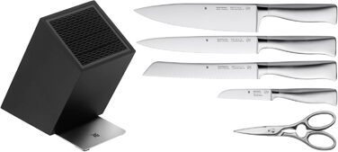 Набір кухонних ножів Grand Gourmet WMF, 6 предметів, Made in Germany, з блоком, 15 см, нержавіюча сталь