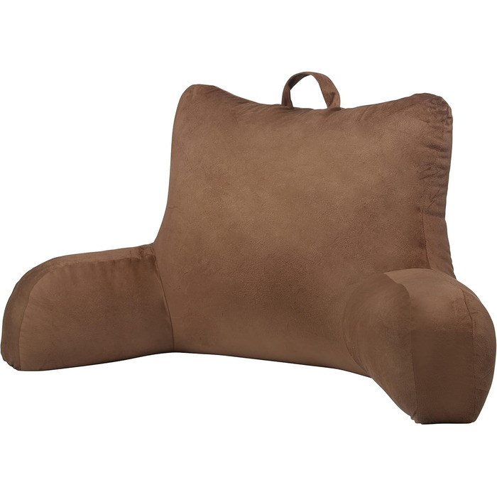 Підстилка для ліжка Klear Vu Velours з подушкою для підтримки спини, кишеню та ручка, Коко Браун