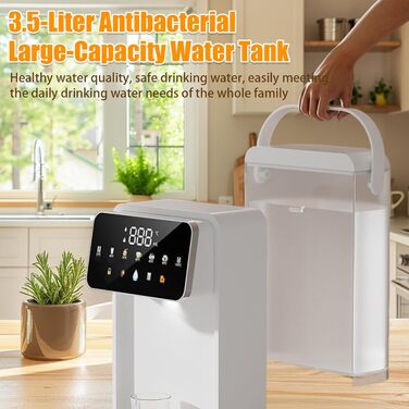 iFCOW Дозатор гарячої води, миттєвий нагрів за 3 секунди, 7 температурних режимів, 8 виходів, 3-5л бак, регулювання гучності, пам'ять - для кухні та офісу