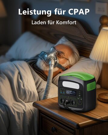 Портативна електростанція NECESPOW N7576 700W (пікова 1400W) 483.84Wh з 3 розетками AC, LiFePO4 акумулятор, чиста синусоїда, USB-C PD100W, сонячний генератор для кемпінгу, дому, CPAP