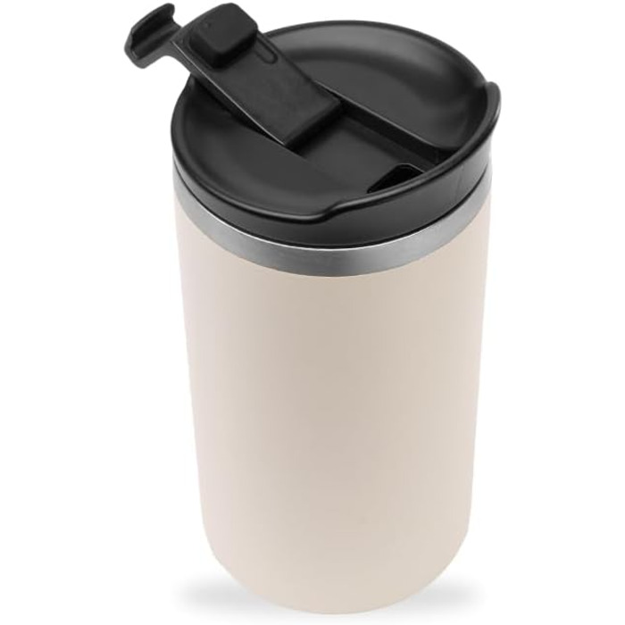 Термокружка QWETCH 240 мл з нержавіючої сталі - для кави та чаю, зберігає тепло 6 годин, холод 12 годин, без BPA, з витоком, багаторазова термокружка для подорожей