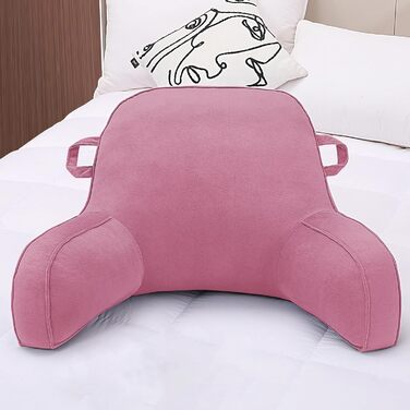 Лежак-подушка для читання, м'який лежак з підлокітниками для дорослих та дітей, рожевий