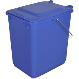 Літрів з кришкою та ручкою Стійкий до запаху та легко миється Підходить як контейнер для компосту для органічних відходів - Контейнер для попереднього сортування для кухні Не тільки для органічних відходів (синій), 10