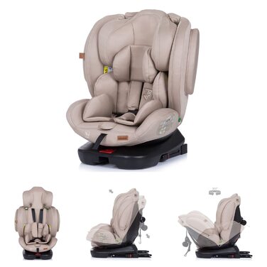 Дитяче автокрісло Chipolino 4KID i-Size (40-150 см) Isofix, Підголівник регулюється, Колір (бежевий)