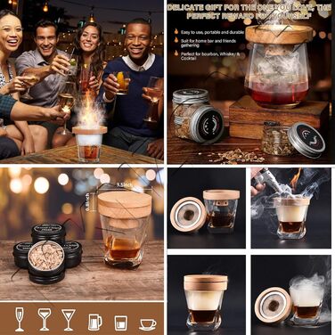 Набір для копчення коктейлів MKNZOME: копчення віскі, коктейлів, вина, кави, м'яса. Ідеальний подарунок на День батька