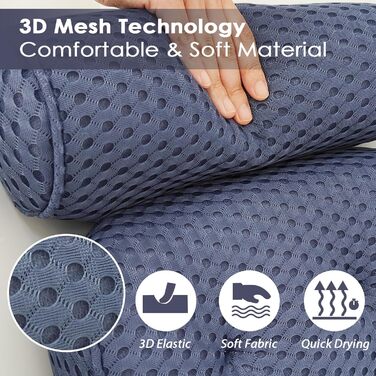 Подушка для ванни AEROiVi Luxuriös з м'яким матеріалом Mesh та присосками (Джинс)