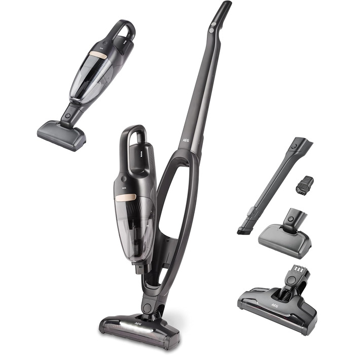 Бездротовий пилосос AEG 2-в-1 з аксесуарами, блакитний (QX6-1-45AN) - для дому та тварин