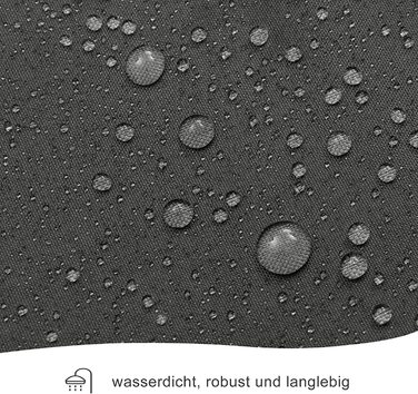 Штора для душу WOLTU 240x200см Водонепроникна для прання з 14 кільцями (120x180 см, темно-сірий)