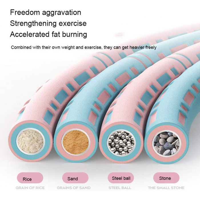 Хула-хуп для дорослих 8 шт. до 94 см, 1-4 кг, Хула-хуп з нержавіючої сталі Фітнес-обруч Вага, Хула-хуп Холлахуп Хуп Хула Хуп Фітнес Хула-хуп