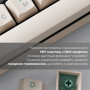 Механічна клавіатура Ducky One 3 Cherry MX Brown Matcha Cream UA